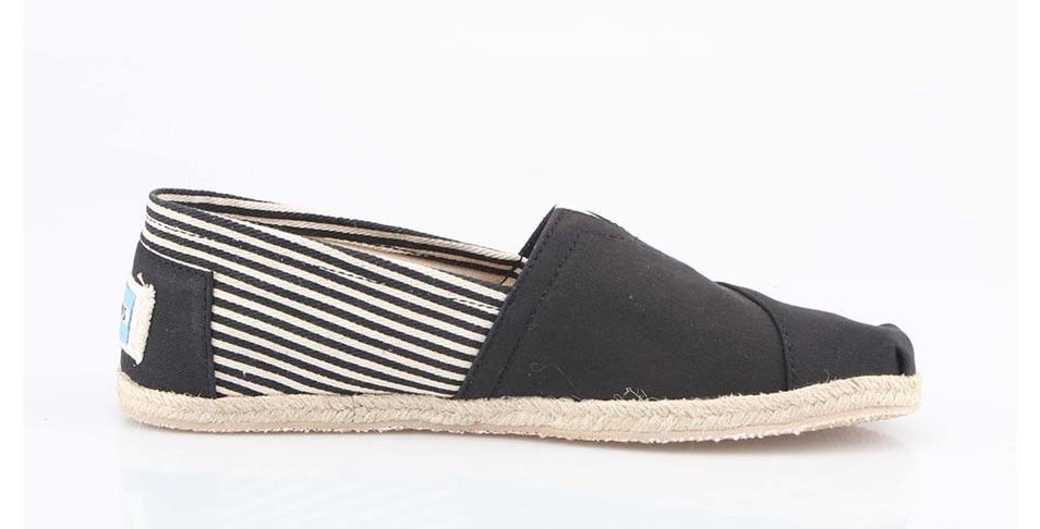 Zoot: Černé pánské pruhované loafers Toms University, 1589 Kč