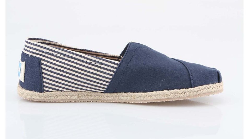Zoot: Tmavě modré pánské pruhované loafers Toms University, 1629 Kč